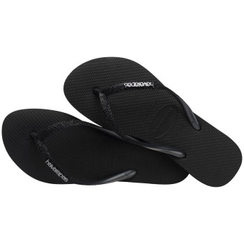 Havaianas Slim Glitter II Sort Str 39/40 Dame