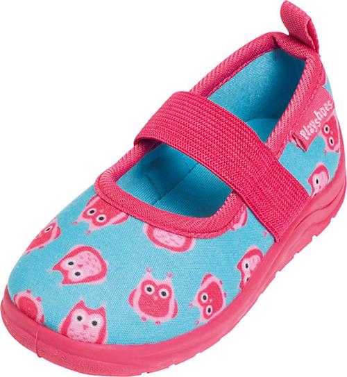 PLAYSHOES Hjemmesko 'Eulen'  turkis / pink