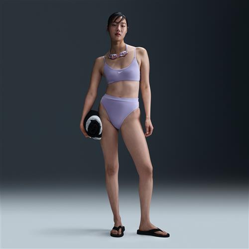 Nike Essential High-Waist bikiniunderdel til kvinder - lilla