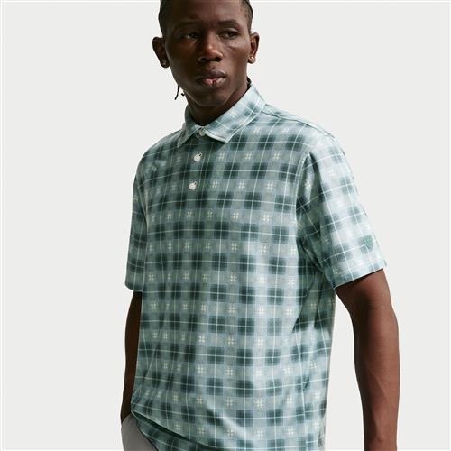 Nike Tailored Performance Tartan Dri-FIT-golfpolo til mænd - grøn