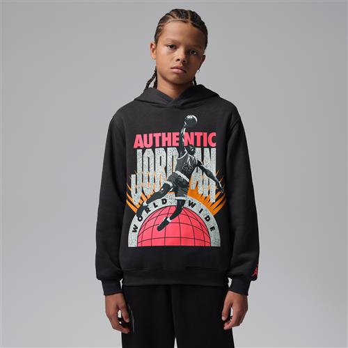 Jordan Authentic Jordan-hættetrøje til større børn - sort