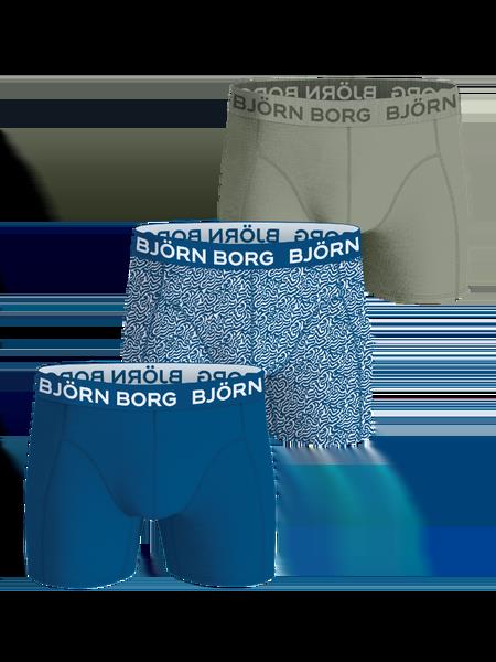 Björn Borg Cotton Stretch Boxers 3-pack Blå, XL