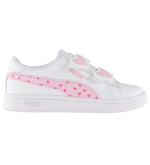 Puma Sko - Smash 3.0 Hearty - Hvid/Pearl Pink