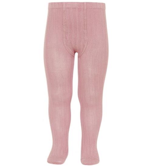 Condor Strømpebukser - Rib - Pale Pink