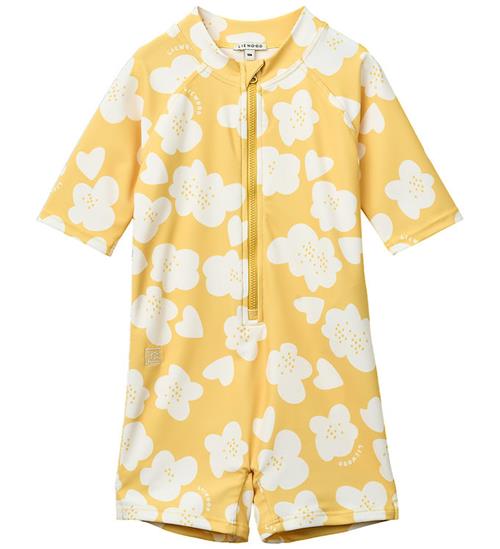 Liewood Badeheldragt - Max - UV40+ - Flower/Lemon Yellow