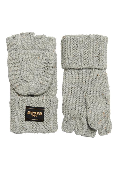 Superdry & Co Fingerhandsker  stone / sort