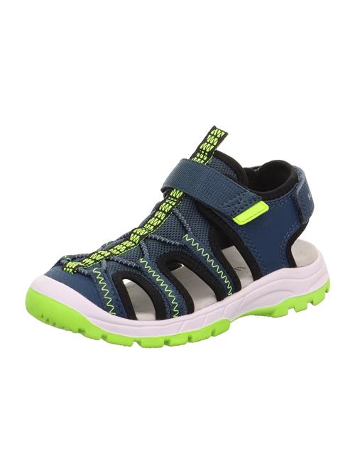 SUPERFIT Åbne sko 'Tornado'  navy / lime / sort
