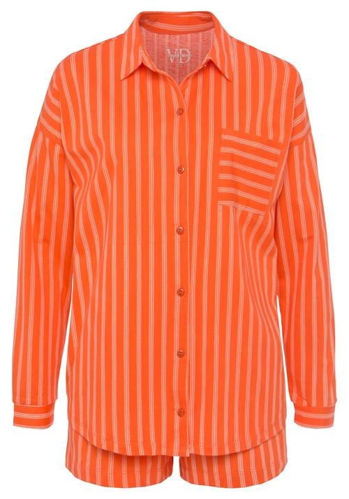 VIVANCE Pyjamas 'Dreams'  orange / hvid