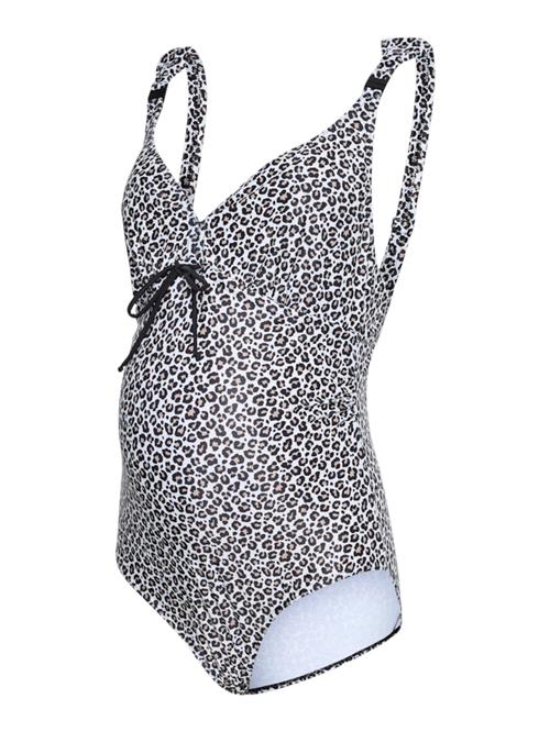 MAMALICIOUS Badedragt  umbra / sort / hvid