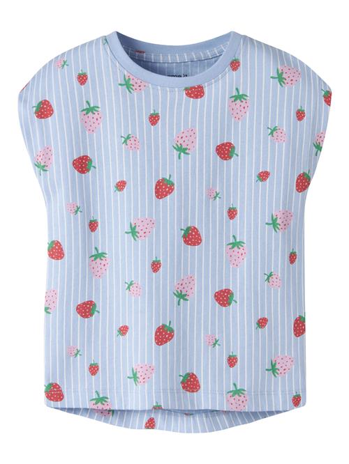 NAME IT Top Vigga Blue Striped Strawberry