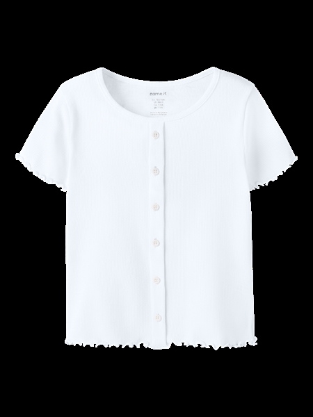 NAME IT Rib T-shirt Vemia Bright White