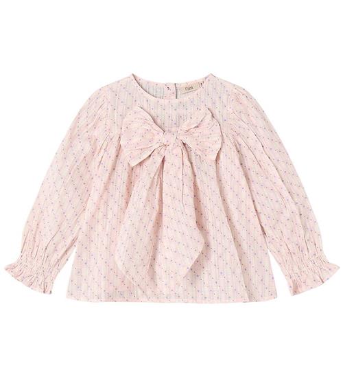 Fliink Bluse - Zorro - Chalk Pink Check AOP