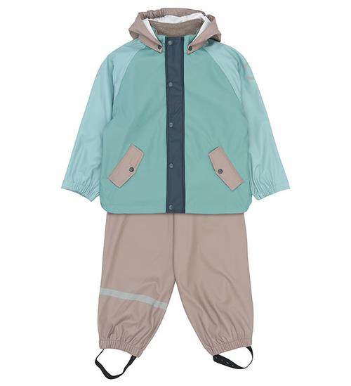 Mikk-Line Regntøj m. Seler - PU - Cinder/Block