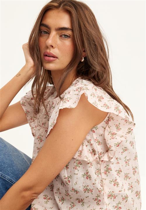 ONLY Onlasha Sl Frill O-neck Top