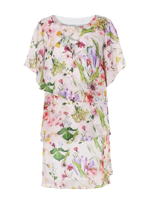 TATUUM Coctailkjole 'Monrose'  beige / lysegrøn / lyselilla / magenta