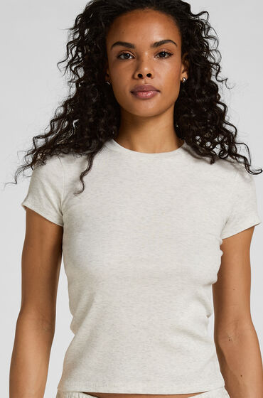 Hunkemöller Pyjamas Top med Korte Ærmer Grå