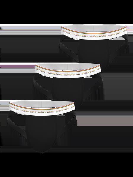 Björn Borg Cotton Stretch Jock Straps 3-pack Sort, XL