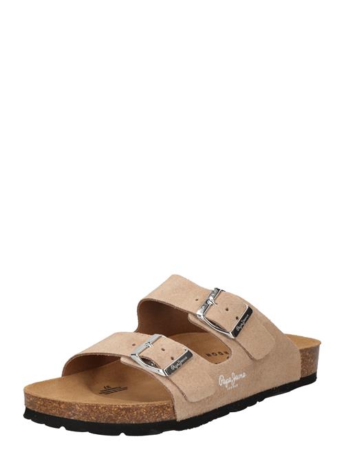 Pepe Jeans Pantoletter 'Oban'  beige / hvid