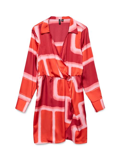 VERO MODA Kjole 'VMREBA SILBA'  pastelpink / bordeaux / brandrød