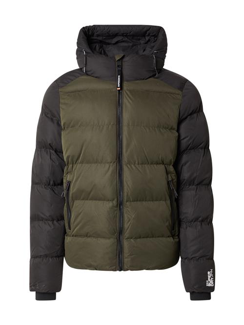 Superdry & Co Vinterjakke  mørkegrøn / sort / hvid