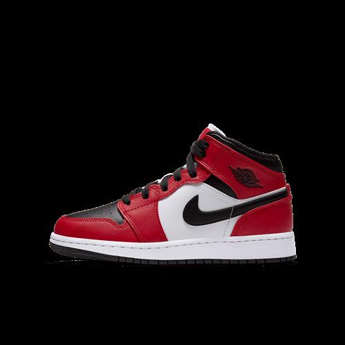 Jordan 1 Mid-sko til større børn - sort