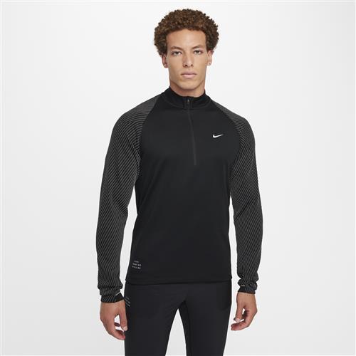 Nike Element Running Division Dri-FIT-løbetop med 1/2 lynlås til mænd - sort