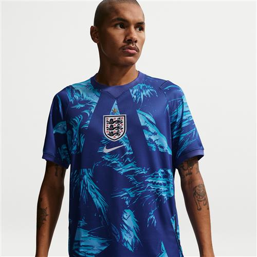 England 2026 Stadium Goalkeeper Nike Dri-FIT Replica-fodboldtrøje med korte ærmer til mænd - blå