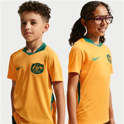 Australia2026 Stadium Home Nike Dri-FIT-fodboldtrøje til større børn - brun