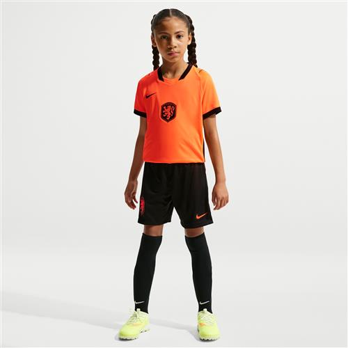 Netherlands 2026 Stadium Home Nike Dri-FIT-fodboldreplika-shorts til større børn - sort