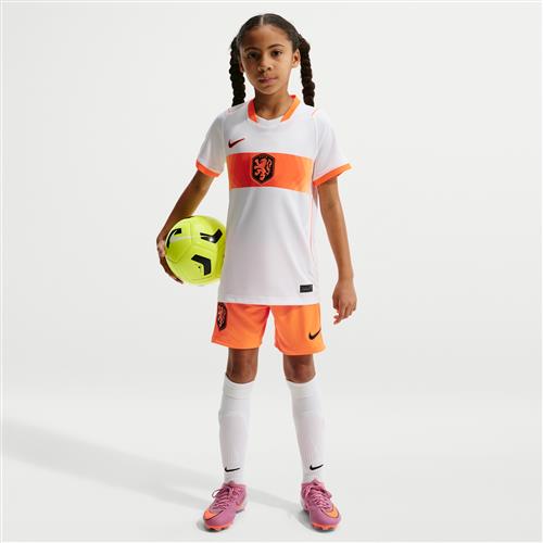 Holland 2026 Stadium Away Nike Dri-FIT-fodboldreplika-shorts til større børn - Orange