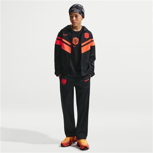 Holland Nike Dri-FIT Football-tracksuit med hætte til større børn - sort