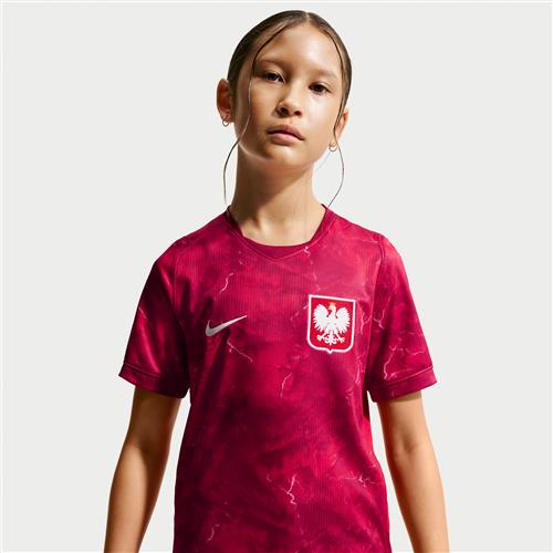 Polen 2026 Nike Dri-FIT Replica-fodboldtrøje til større børn - rød