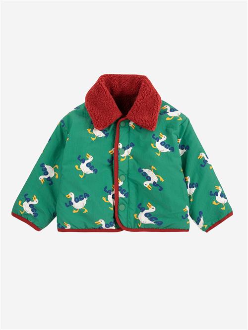 Bobo Choses La Oca All Over Vendbar Jakke I Fåreskind Green  Green 24 Months  Grøn  2 år  unisex