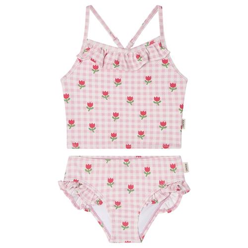Kuling Fiji UV-tankini Pink Gingham Tulips  Pink Gingham Tulips 122/128 cm  Lyserød  122/128 cm  unisex