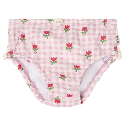 Kuling Kos Badeble Pink Gingham Tulips  Pink Gingham Tulips 74/80 cm  Lyserød  74/80 cm  unisex