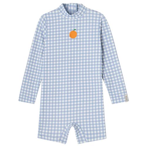 Kuling Tofta UV-dragt Dove Blue Gingham  Dove Blue Gingham 62/68 cm  Blå  62/68 cm  unisex