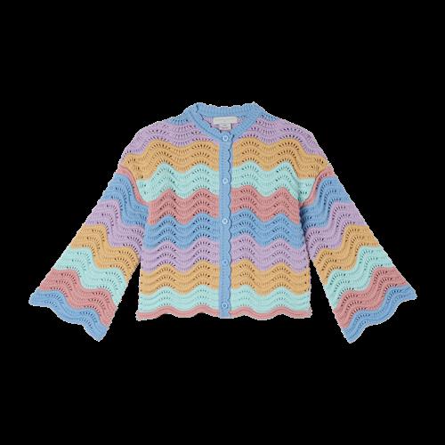 Stella McCartney Kids Strikket Cardigan Colourful  Colourful-2 Y  Lilla  2 år  kvinde