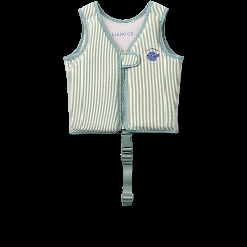 Liewood Dove Seersucker-badevest Peppermint / Sandy  Peppermint / Sandy-11-15 kg  Grøn  11-15 kg  unisex