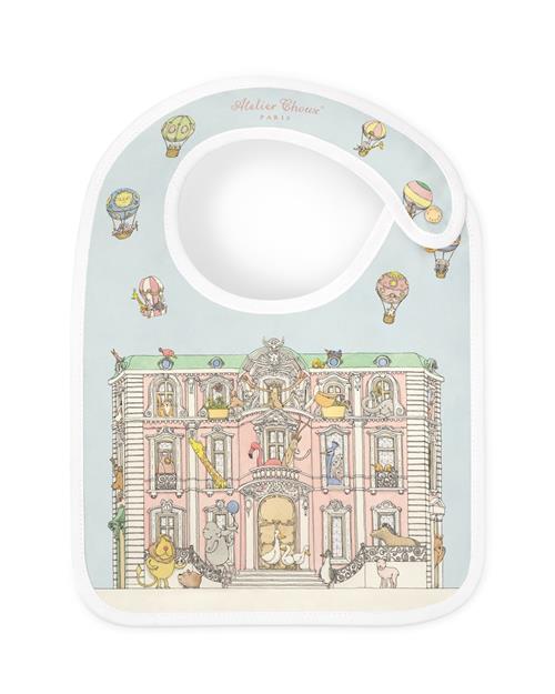 ATELIER CHOUX GOTS Satin Bib Monceau Mansion Monceau Mansion One Size  Blå  One Size 0+ unisex