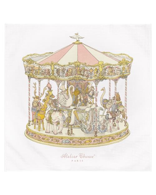 ATELIER CHOUX GOTS Tæppe Carousel Pink  Carousel Pink One Size  Lyserød  One Size  unisex