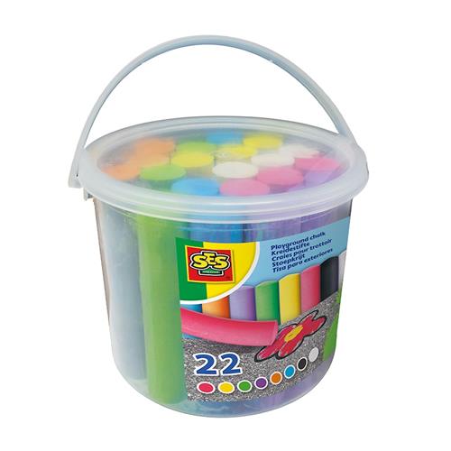 SES Creative Legepladskridt Spand Multi  Multi  One Size  Gul  One Size 2-8 Years unisex
