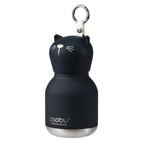 Asobu Mini Besties Vandflaske Black Cat  Black Cat One Size  Sort  One Size  unisex