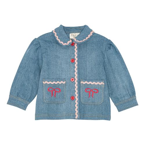 Flöss Hazel Overshirt Mid Blue Rinse  Mid Blue Rinse-86 cm  Blå  86 cm  kvinde