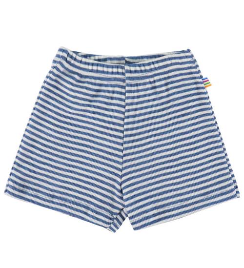 Joha Shorts - Uld/Silke - Rib - Blå/Stribet