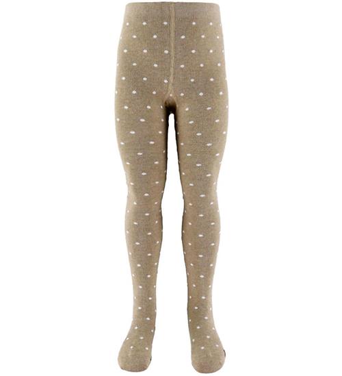 Fuzzies Stømpebukser - Beige Melange/Off White