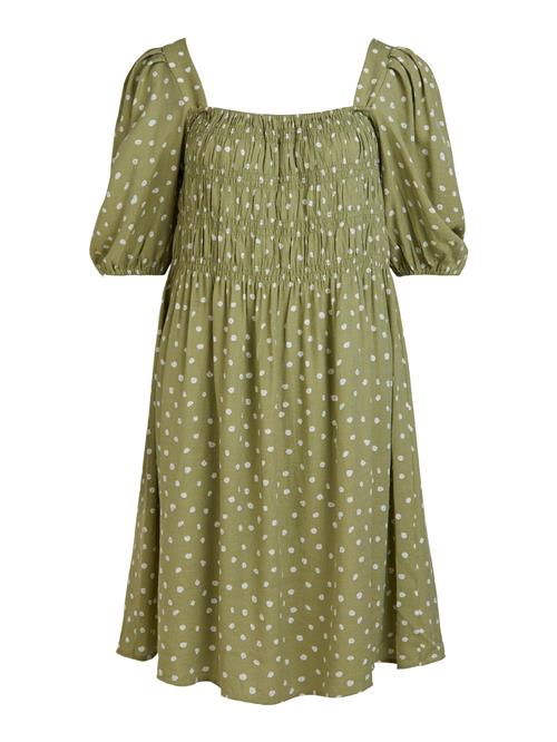 OBJECT Kjole 'Juna'  khaki / hvid