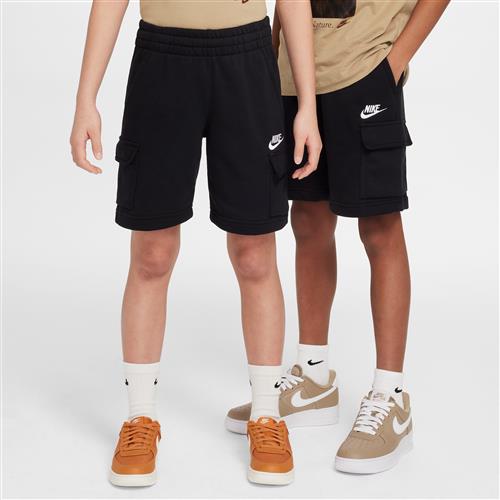 Nike Club-cargoshorts i french terry til større børn - sort