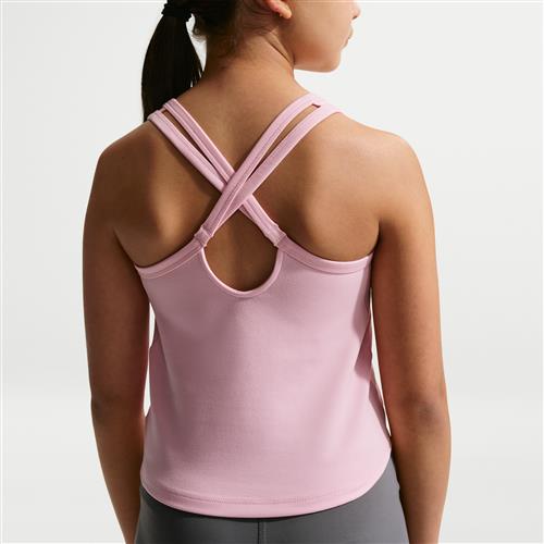 Nike One Fitted Dri-FIT-tanktop til større børn (piger) - Pink