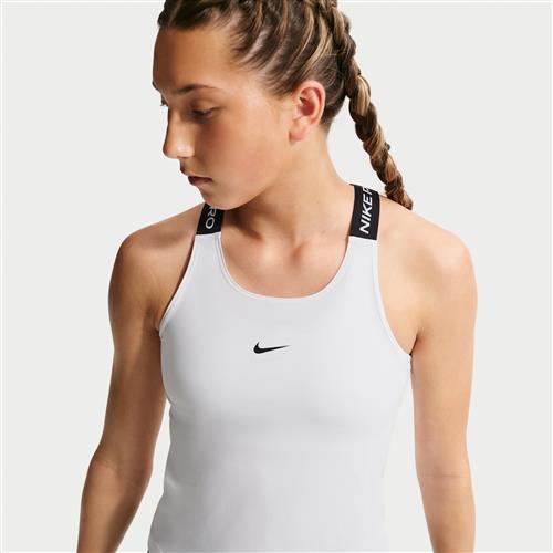 Nike Pro Dri-FIT-tanktop til større børn (piger) - hvid