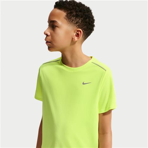 Nike Miler Dri-FIT-trøje med korte ærmer til større børn - gul